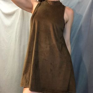 Boutique bought Faux-suede Mock Neck Mini Dress